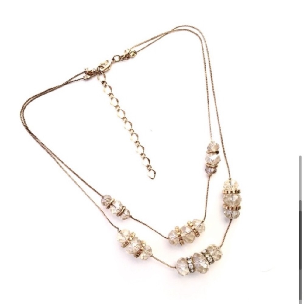 Vintage Layered Crystal Necklace